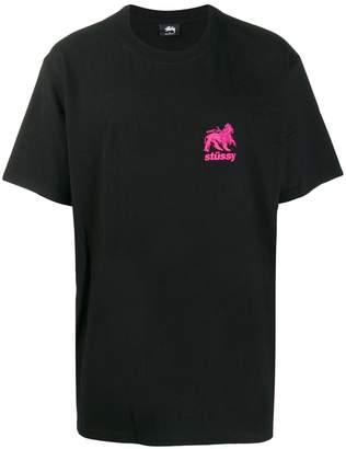 Stussy contrasting logo print T-shirt