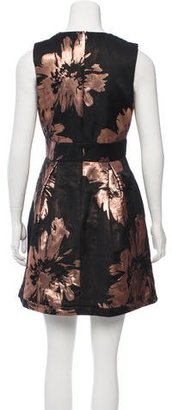 Nicole Miller Metallic Floral Print Dress w/ Tags