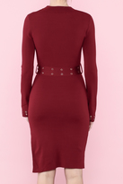 Thumbnail for your product : Hera Burgundy Grommet Dress