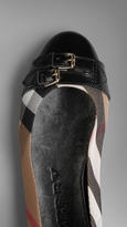 Thumbnail for your product : Burberry Bridle House Check Ballerinas