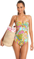 Thumbnail for your product : Trina Turk Twist Bandeau One Piece Coral Reef