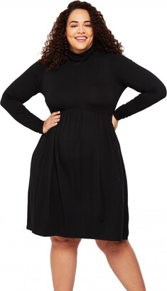 Motherhood Maternity | Fit And Flare Maternity Dress - Black, 1X