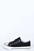 Thumbnail for your product : boohoo Sadie Diamante Canvas Trainer