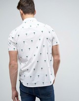 Thumbnail for your product : Brave Soul All Over Palm Tree Print Short Sleeve Shirt