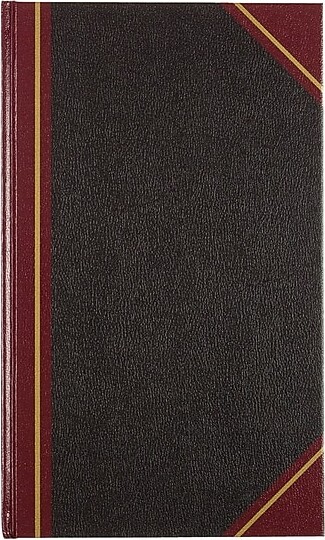 National Brand National Texhide Series Record Book, 8.75" x 14.25", Black, 150 Sheets/Book (57131)