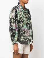 Thumbnail for your product : Sabina Musayev Floral-Print Long-Sleeve Blouse