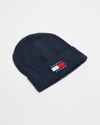 Tommy Jeans Navy Beanies - Heritage Beanie - Size One Size at The Iconic