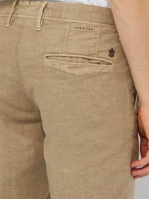 Incotex Slim Fit Cotton Blend Chino Trousers - Mens - Beige