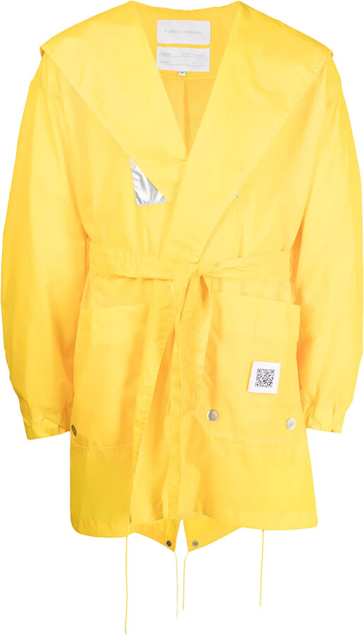 Fumito Ganryu Reflective Panel Hooded Raincoat