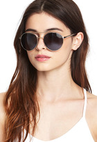 Thumbnail for your product : Forever 21 Round Aviator Sunglasses