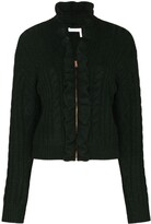 Thumbnail for your product : See by Chloe Cable Knit Zip-Up Cardigan