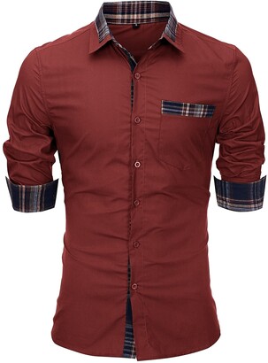 Mens Dark Red Formal Shirts | Shop the world’s largest collection of ...