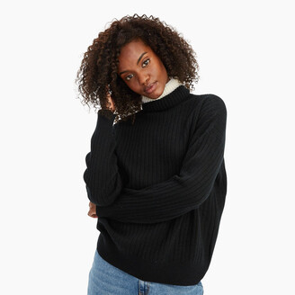 women's plus size black turtleneck sweater