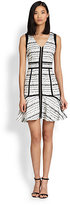 Thumbnail for your product : Rebecca Taylor Paneled Tweed Zip-Front Dress