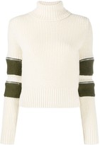 Thumbnail for your product : Sacai Zip-Detail Roll Neck Jumper