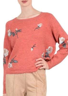 Molly Bracken Floral-Print Long-Sleeve Sweater