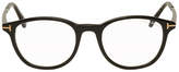 Thumbnail for your product : Tom Ford Black Blue Block Soft Round Glasses