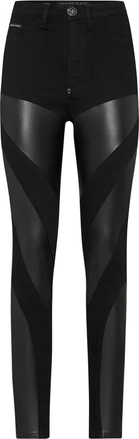 Panelled High-Rise Skinny Jeans