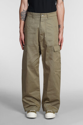 Drkshdw Cargo Trousers Pants In Green Cotton