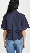 Thumbnail for your product : Jason Wu Cropped Short Sleeve Shirt