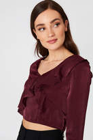 Thumbnail for your product : J.o.a. Long Sleeve Ruffle Top