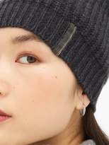 Thumbnail for your product : Brunello Cucinelli Studded Ribbed Cashmere Beanie Hat - Womens - Charcoal