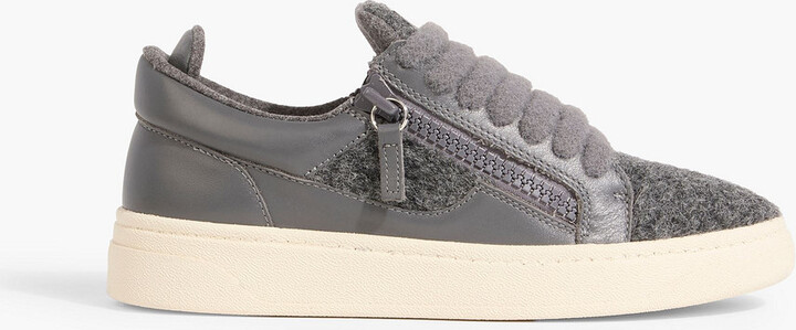 Giuseppe Zanotti GZ94 felt and leather sneakers