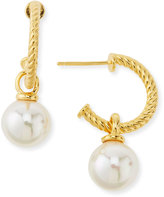 Thumbnail for your product : Majorica Gold-Plated Hoop & Pearl Drop Earrings
