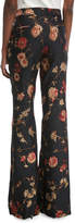 Thumbnail for your product : Prabal Gurung Mid-Rise Floral-Jacquard Bootcut-Leg Pants