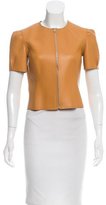 Thumbnail for your product : Michael Kors Short Sleeve Leather Top