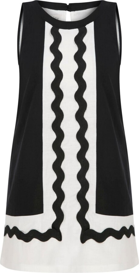 Thisisu Collection Black / White Wavy Black & White Dress