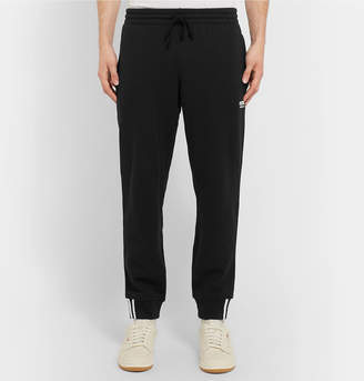 adidas Tapered Logo-Appliqued French Cotton-Terry Sweatpants
