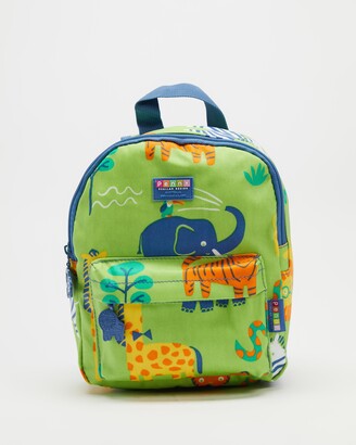 Penny Scallan Boy's Green Backpacks - Mini Backpack School with Rein