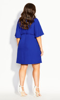 Thumbnail for your product : City Chic Knot Front Dress - cobalt