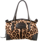 Thumbnail for your product : Dolce & Gabbana Leopard Print Canvas Tote