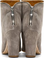 Thumbnail for your product : Officine Creative Grey Suede Zippered Ankle Boots
