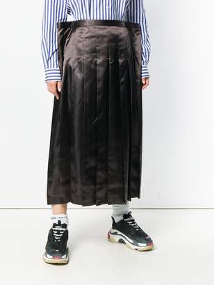 Junya Watanabe midi pleated skirt