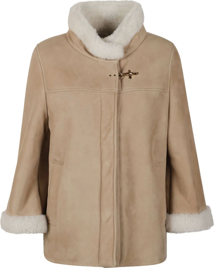 Fay Shearling-Trim Coat