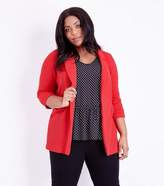 Thumbnail for your product : New Look Curves Red Longline Blazer
