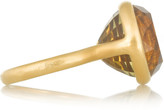 Thumbnail for your product : Marie Helene De Taillac 22-karat gold quartz ring