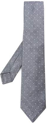 Kiton polka dot embroidered tie