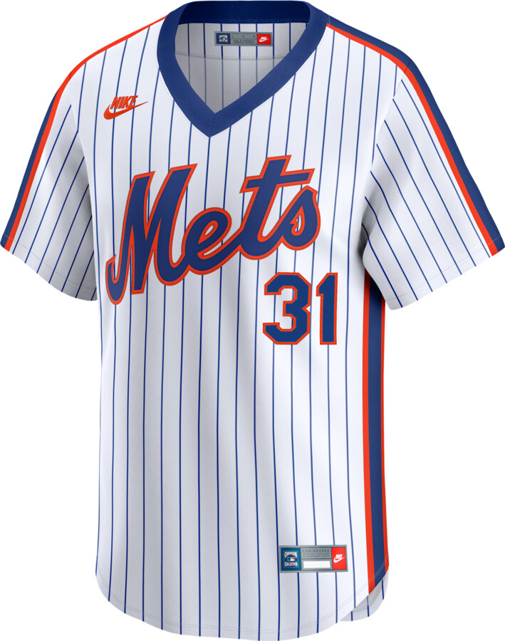 Nike Mike Piazza New York Mets Cooperstown Men's Dri-FIT MLB Limited Jersey in White | CO25NMC1QL7-B9L