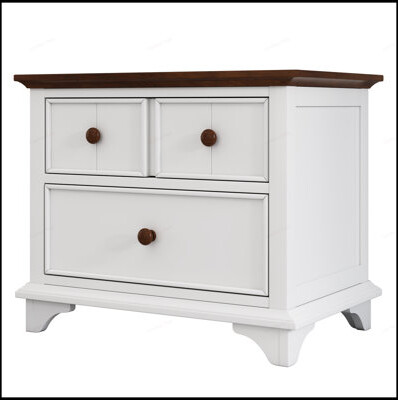 Winston Porter Charming Wooden Nightstand with Two Drawers Durable and Stylish for Any Room Decor