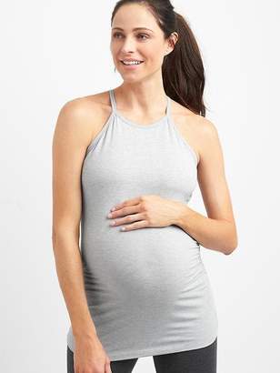 Maternity Breathe high neck shelf tank