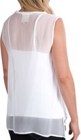 Thumbnail for your product : Chaser Sheer Chiffon Shirttail Tank Top - Silk, Cotton (For Women)