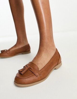 lipsy girl patent tassel loafer