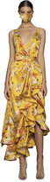 Thumbnail for your product : Bronx and Banco Narciss Floral High-Low Ruffle Maxi Dress