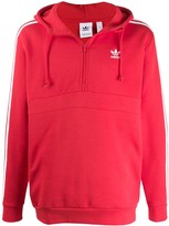 red adidas striped hoodie