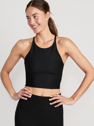 Old Navy Light Support PowerSoft Longline Sports Bra for Women - ShopStyle