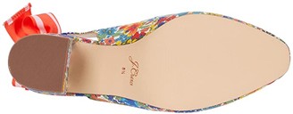 J.Crew Liberty with Tie Slingback Sonia Pump (Floral Multi) High Heels